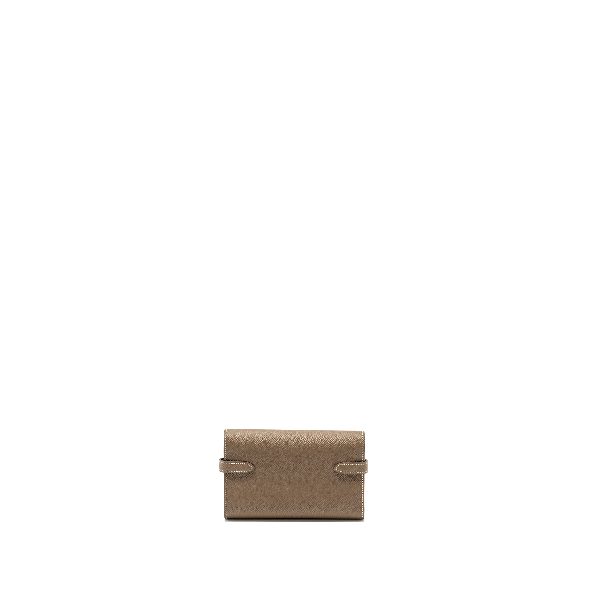 HERMES KELLY COMPACT WALLET EPSOM ETOUPE GHW