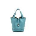 HERMES PICOTIN 22 LOCK BAG CLEMENCE 3Z BLUE SAINT CYR SHW