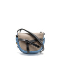 LOEWE SMALL GATE BAG CALFSKIN GREY/BLUE/MULTICOLOUR