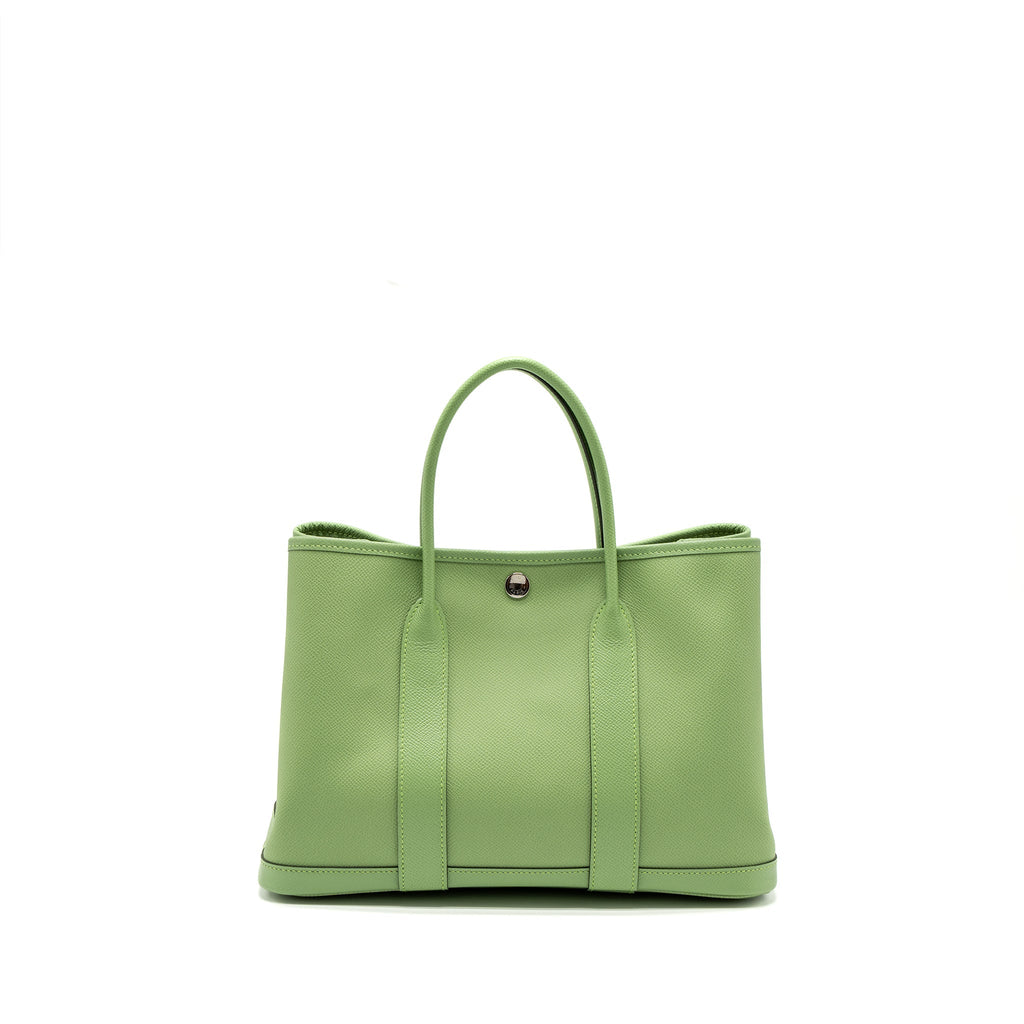 HERMES GARDEN PARTY 30 EPSOM VERT CRIQUET SHW