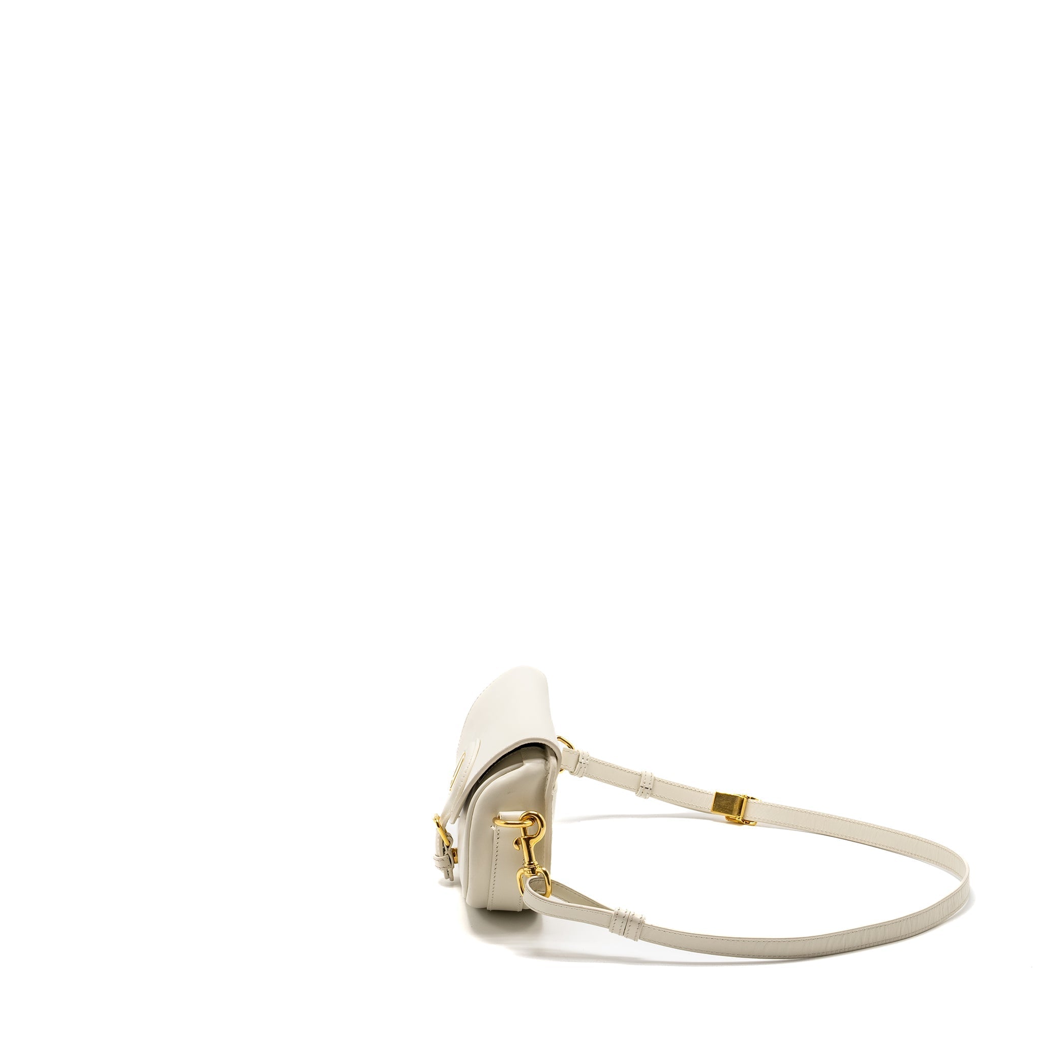 DIOR BOBBY EAST-WEST BAG CALFSKIN WHITE GHW