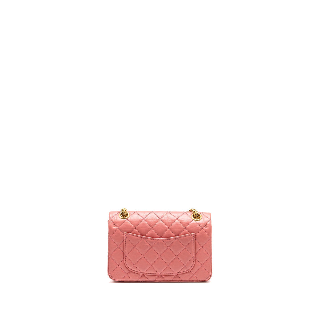 CHANEL MINI 2.55 REISSUE FLAP BAG CALFSKIN PINK GHW