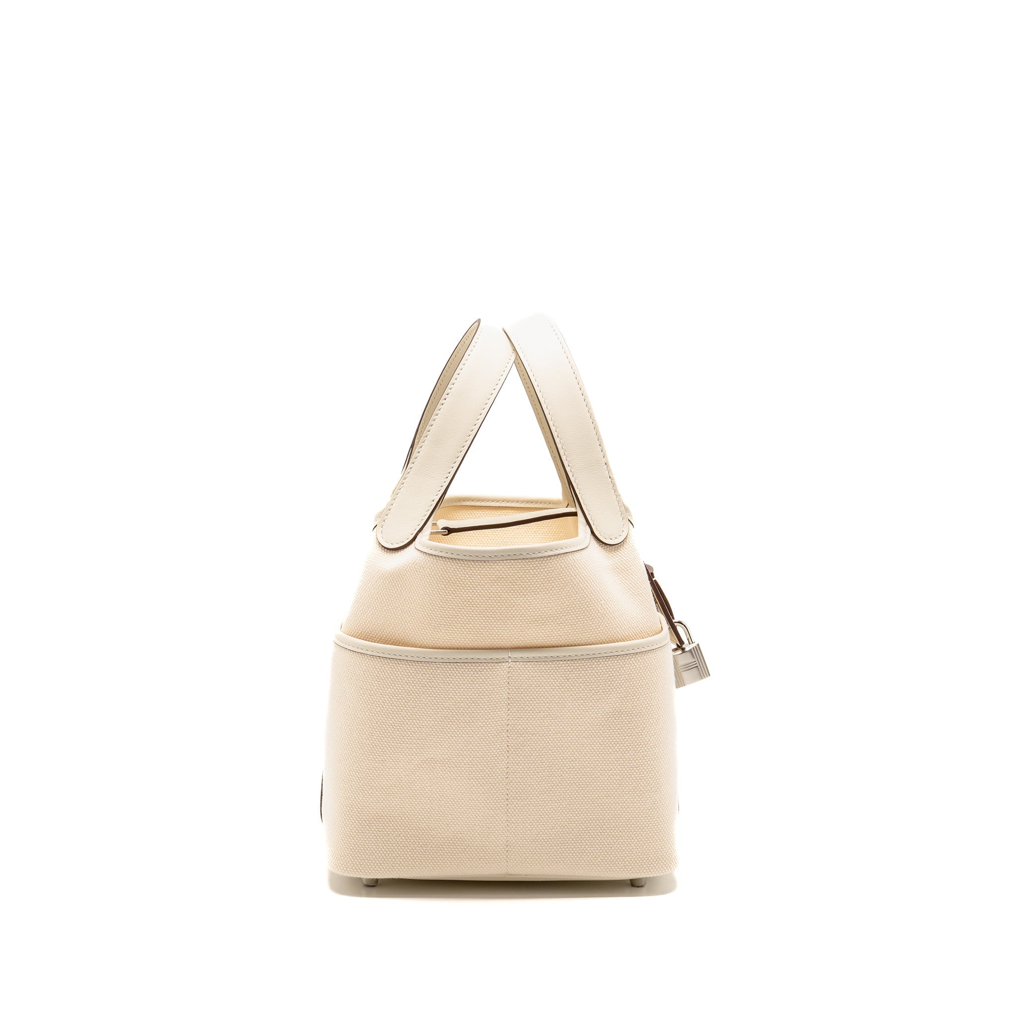 HERMES CARGO PICOTIN 18 LOCK BAG CANVAS/SWIFT ECRU/NATA SHW