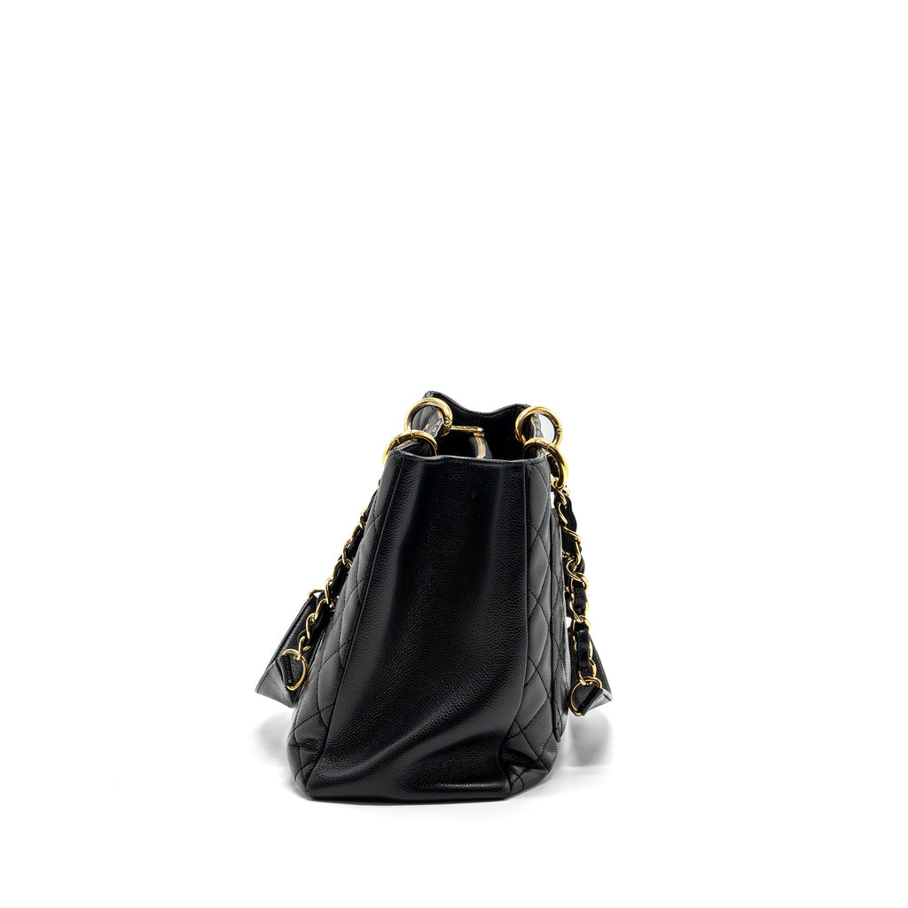 CHANEL GRAND SHOPPING TOTE BAG CAVIAR BLACK GHW