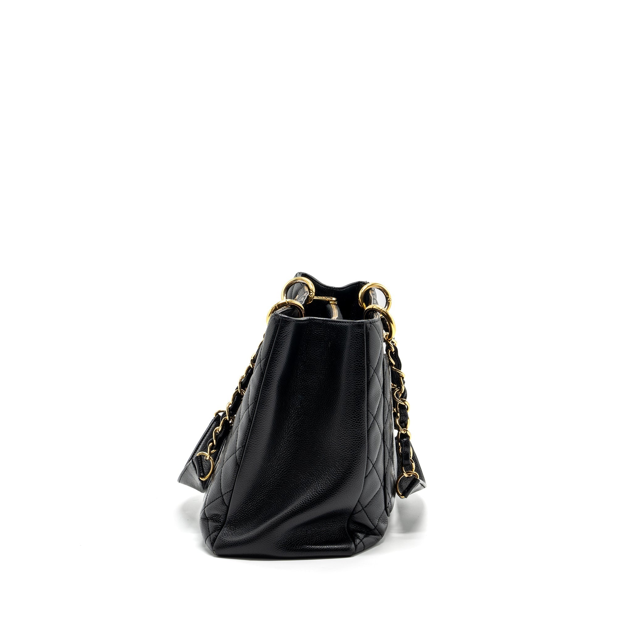 CHANEL GRAND SHOPPING TOTE BAG CAVIAR BLACK GHW