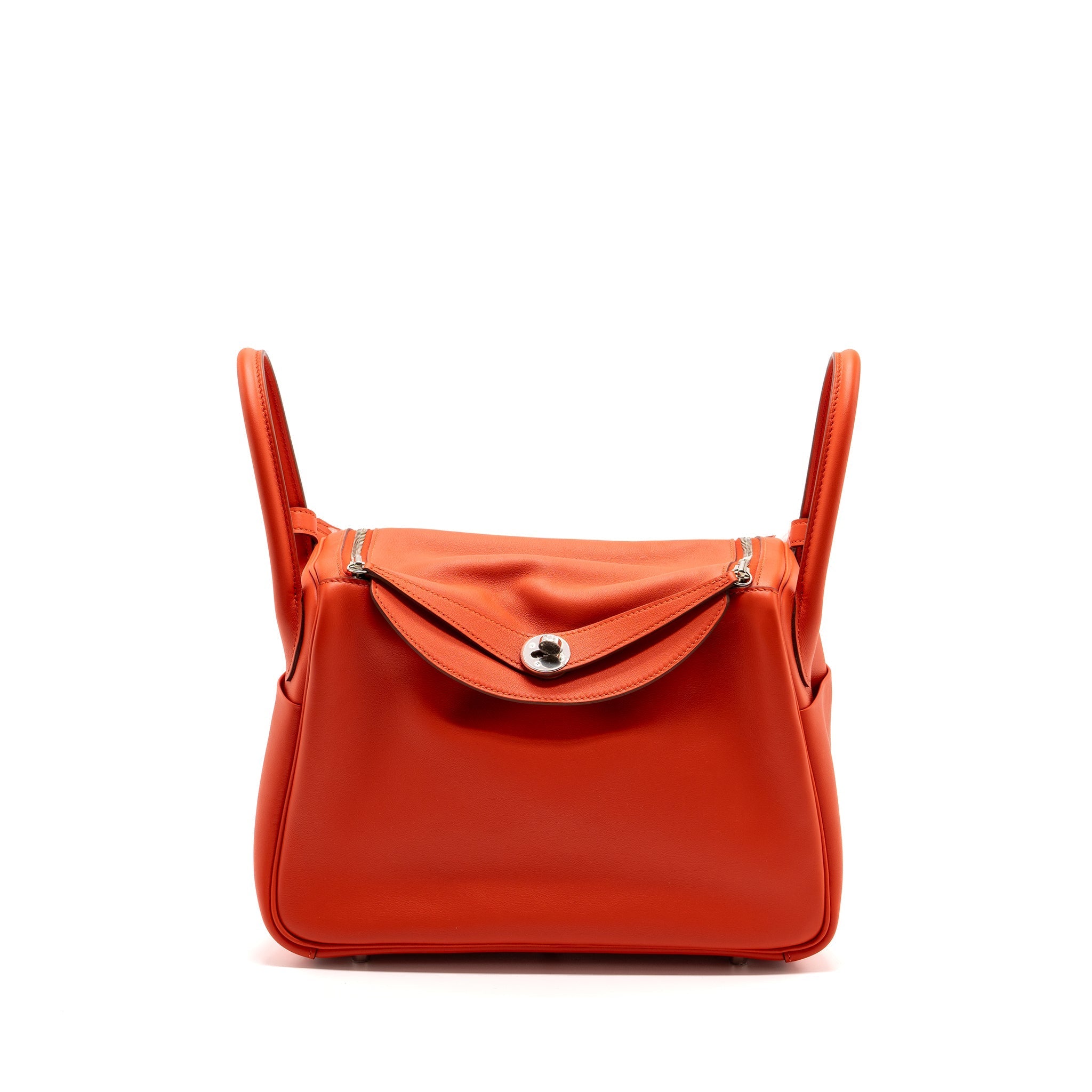 HERMES LINDY 30 SWIFT LEATHER RED SHW