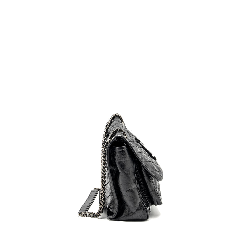 SAINT LAURENT/YSL MEDIUM NIKI BAG SHINY CALFSKIN BLACK SHW
