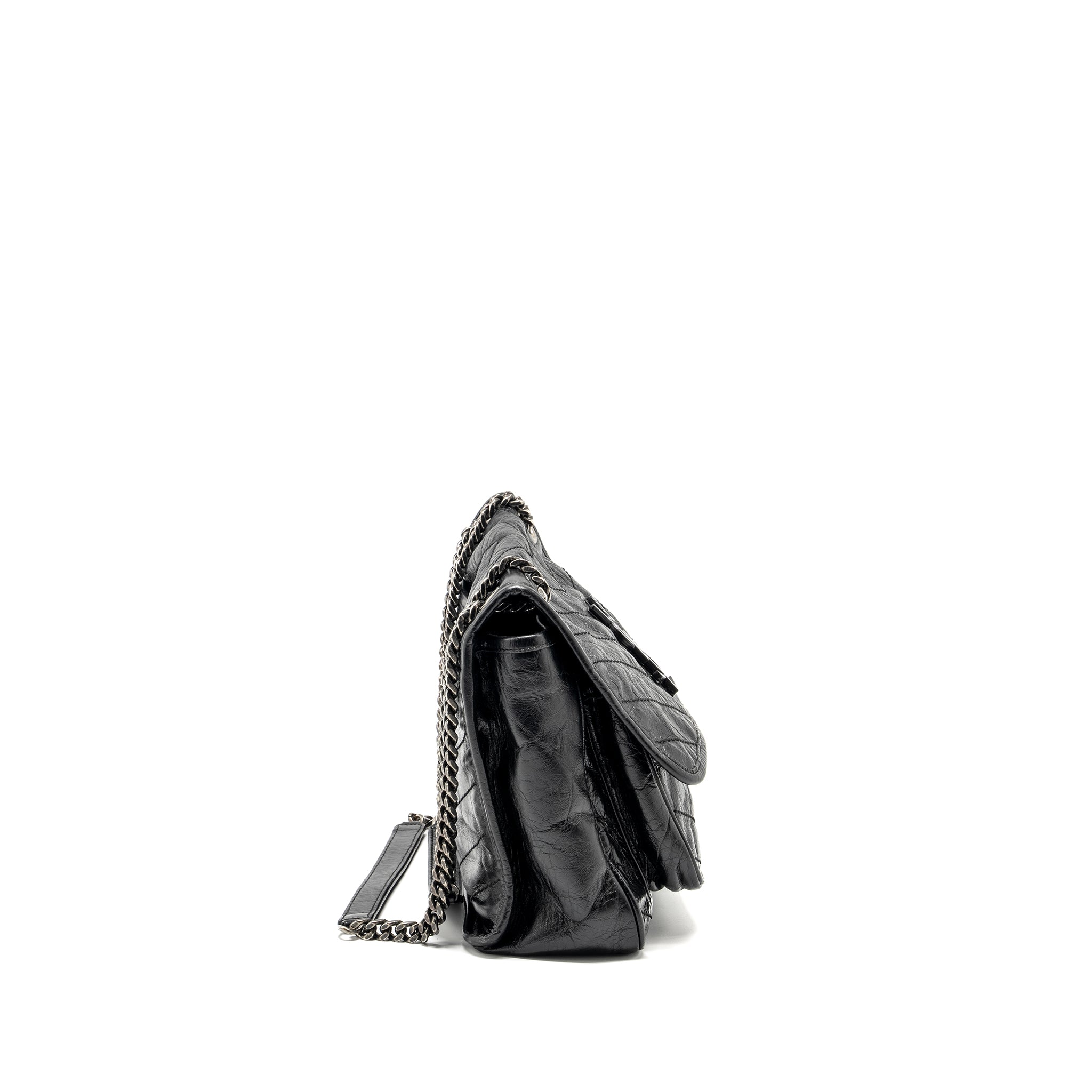 SAINT LAURENT/YSL MEDIUM NIKI BAG SHINY CALFSKIN BLACK SHW