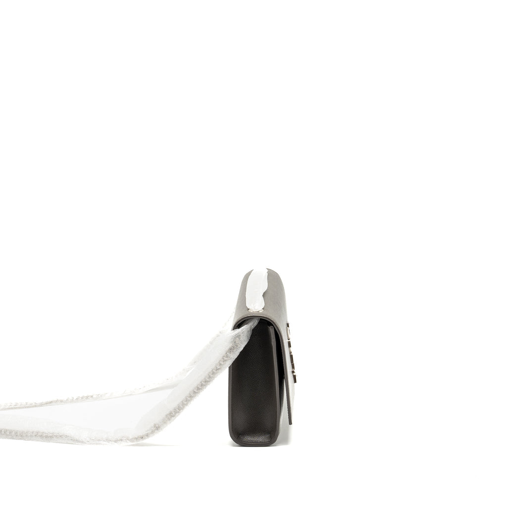 SAINT LAURENT/YSL MEDIUM KATE BAG GRAINED CALFSKIN GREY SHW
