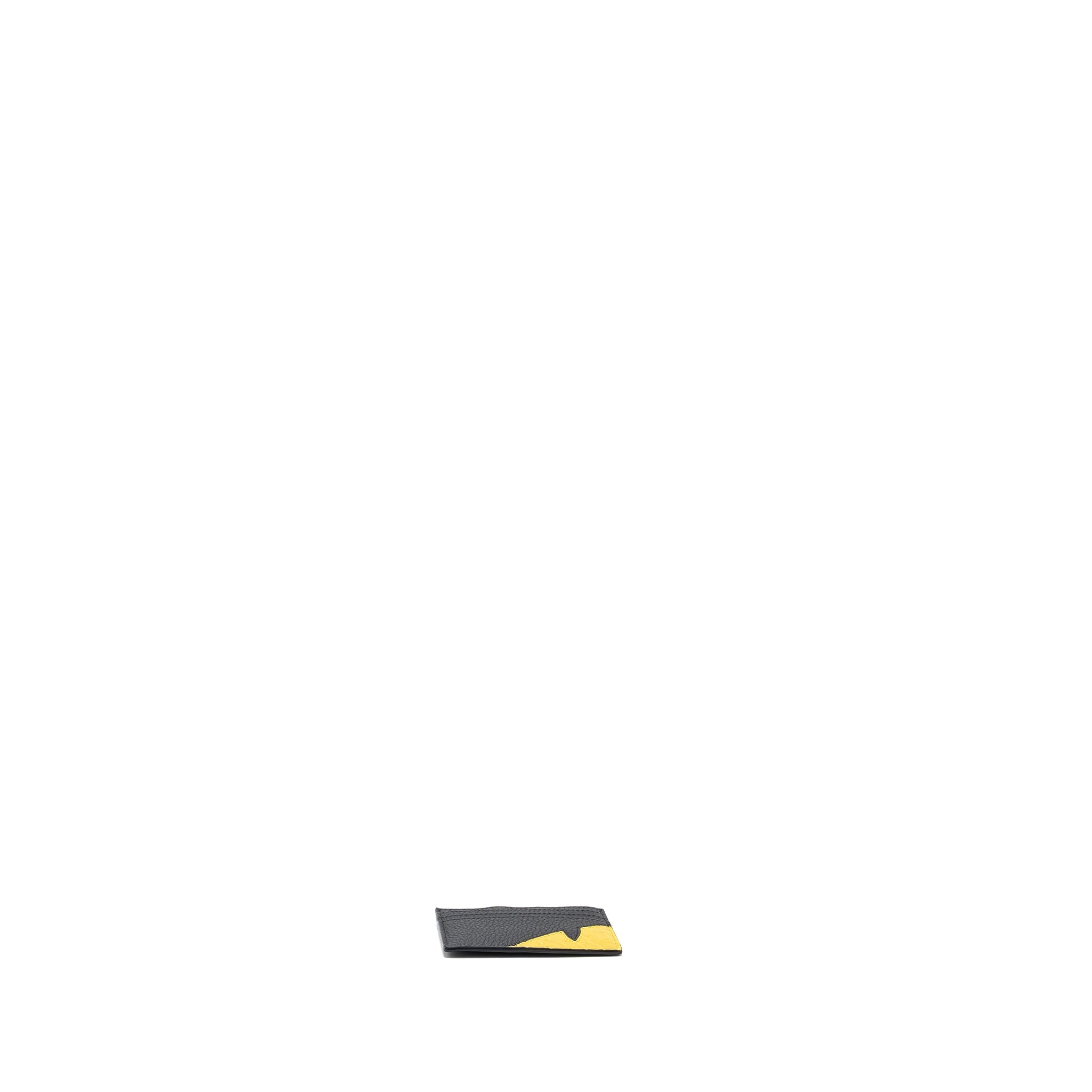 FENDI CONNER BUGS BUSINESS CARD HOLDER CALFSKIN/CROCODILE BLACK /YELLOW