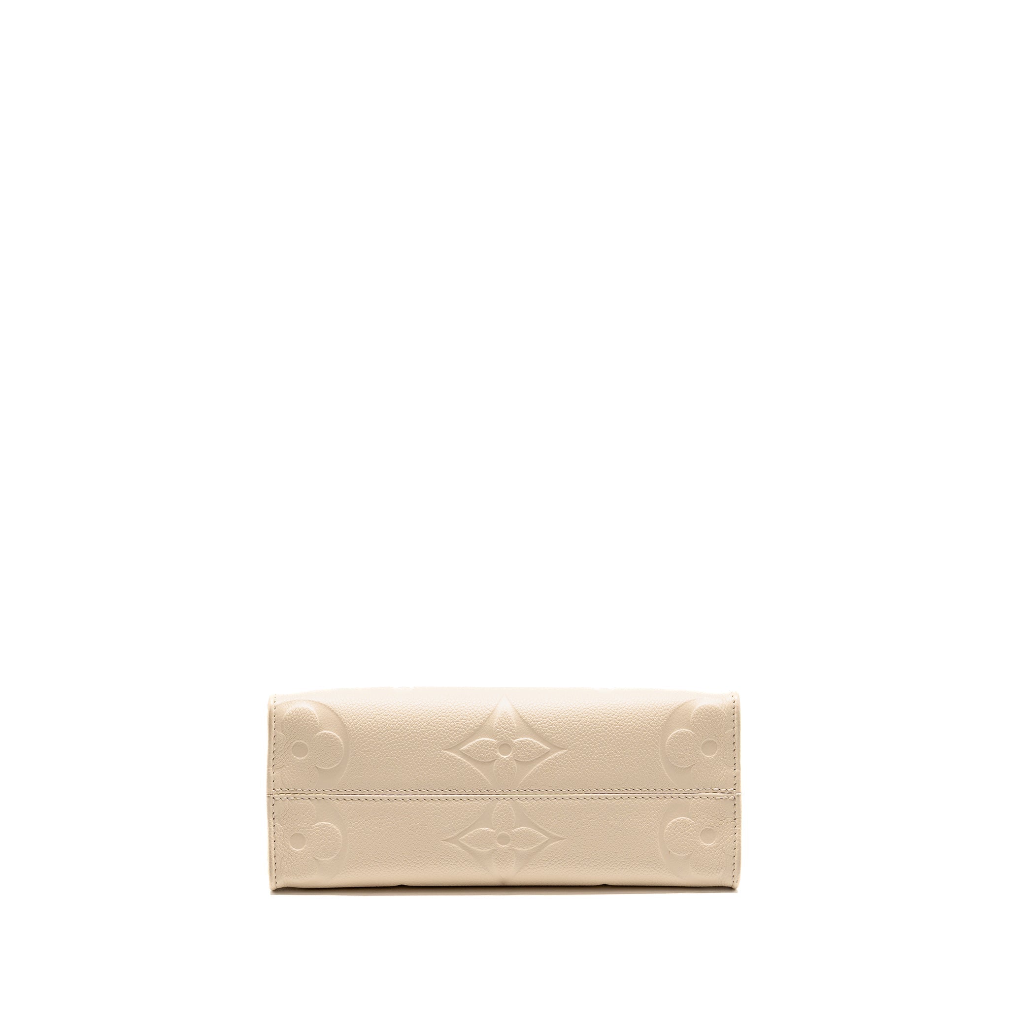 LOUIS VUITTON ONTHEGO PM MONOGRAM EMPREINTE LEATHER CREME GHW