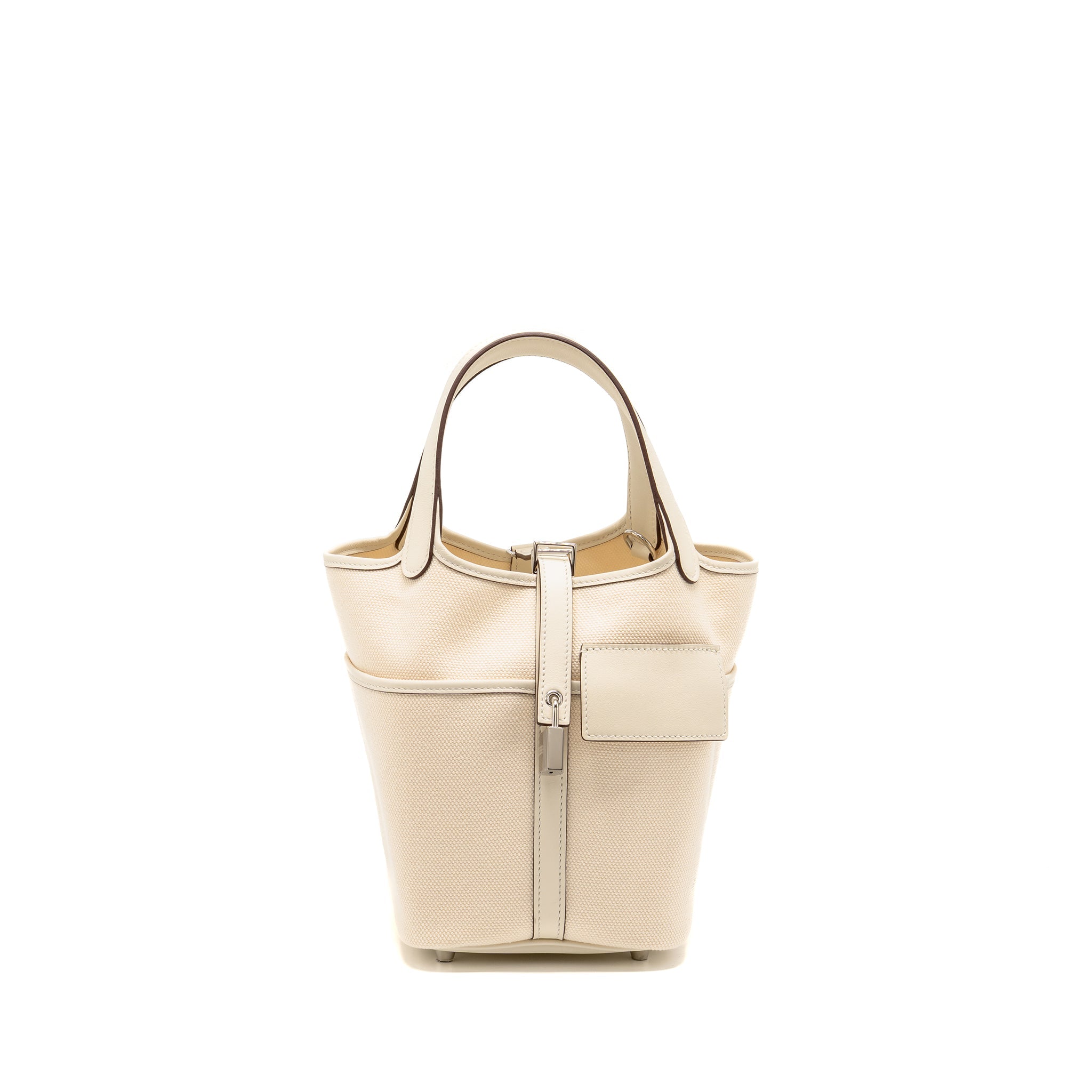 HERMES CARGO PICOTIN 18 LOCK BAG CANVAS/SWIFT ECRU/NATA SHW