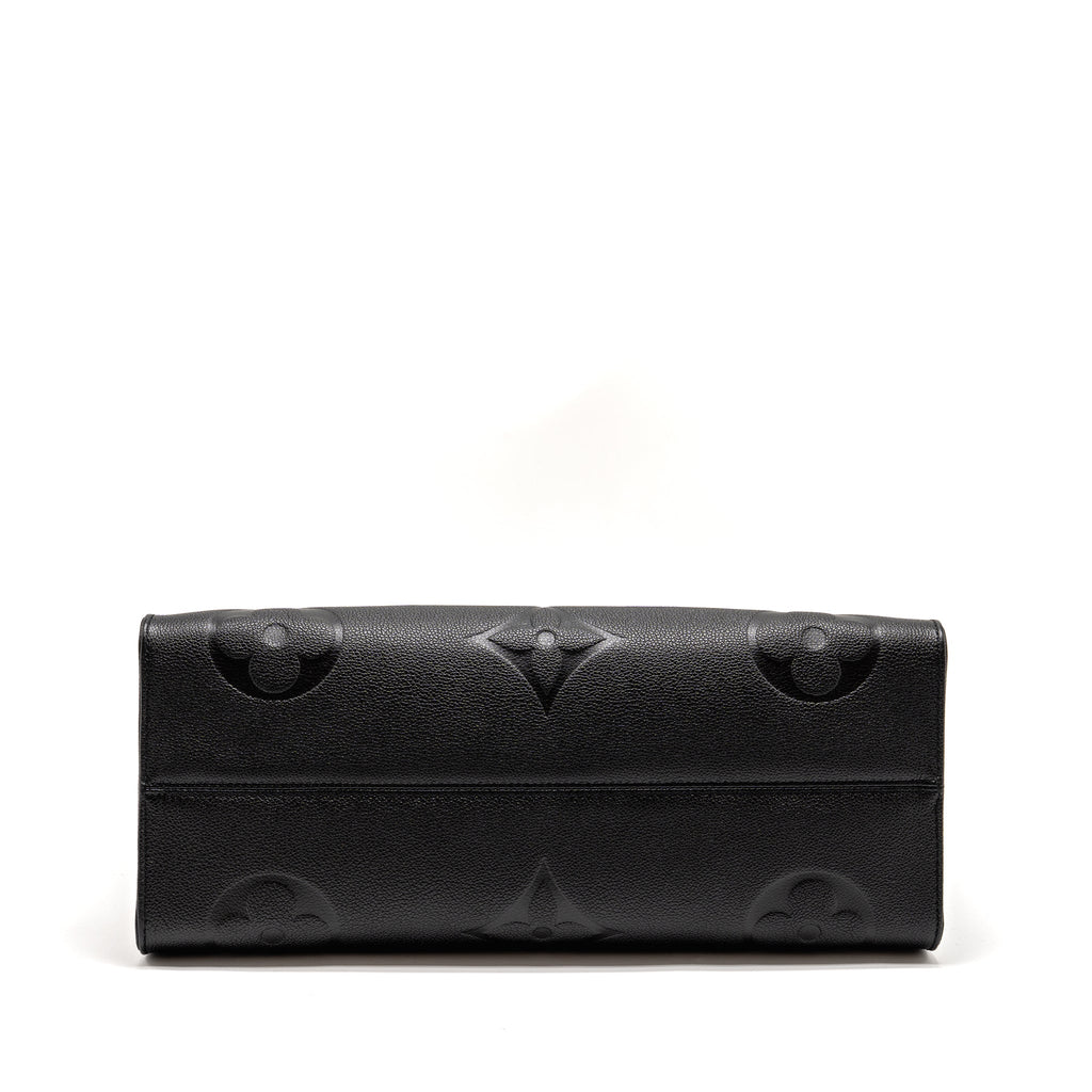 LOUIS VUITTON ONTHEGO GM MONOGRAM EMPREINTE LEATHER BLACK GHW