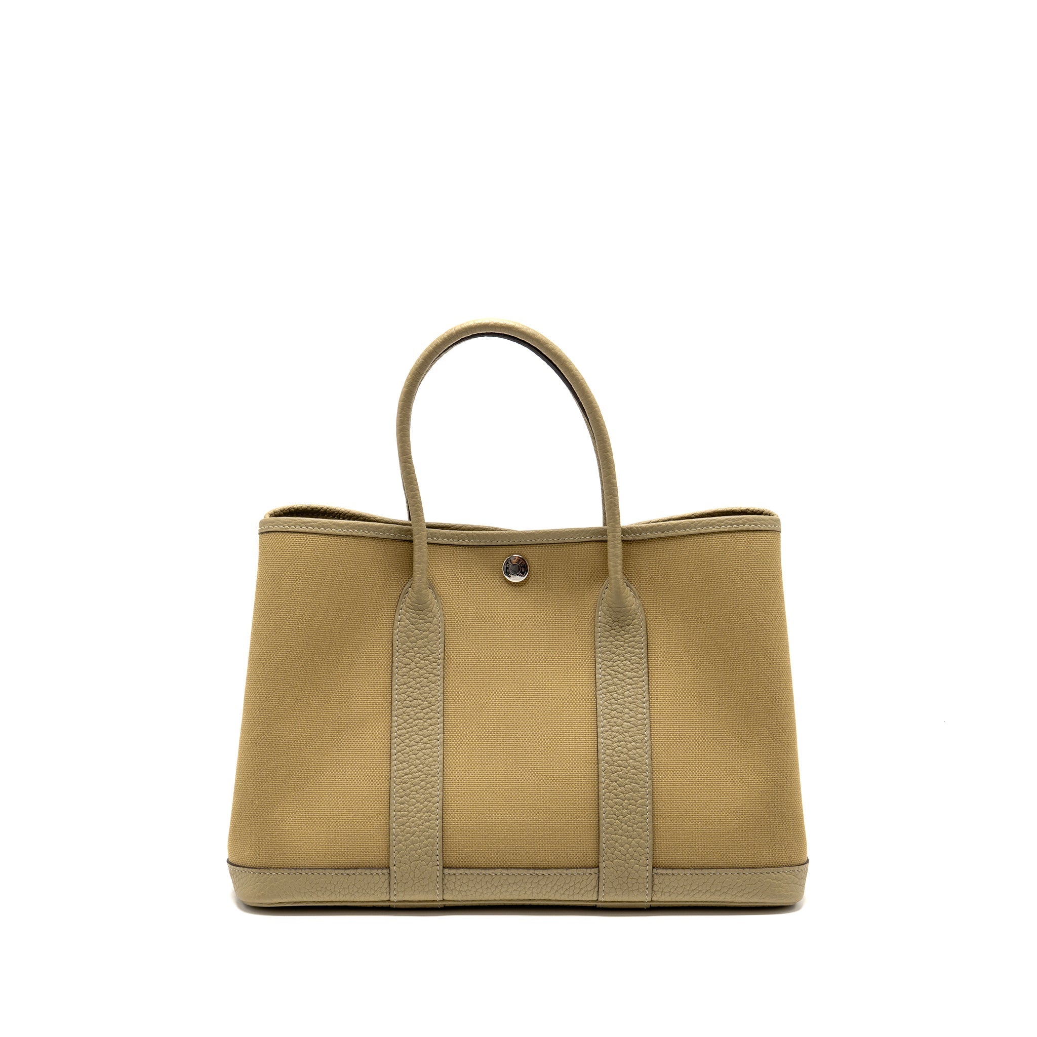 HERMES GARDEN PARTY 30 CANVAS/NEGONDA LEATHER TRENCH SHW