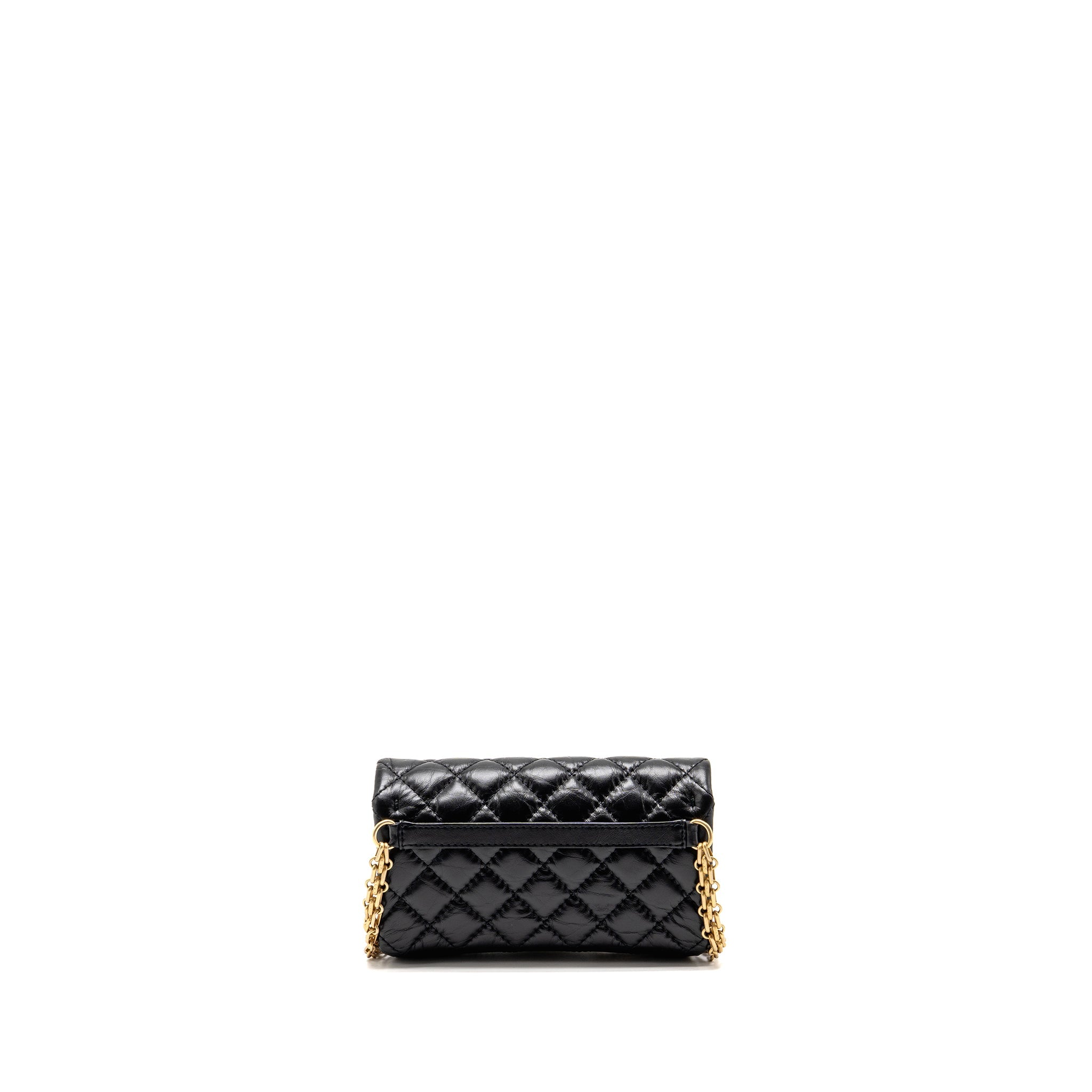CHANEL 2.55 REISSUE WAIST BAG AGED CALFSKIN BLACK GHW