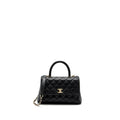 CHANEL SMALL COCO HANDLE CAVIAR BLACK LGHW (MICROCHIP)