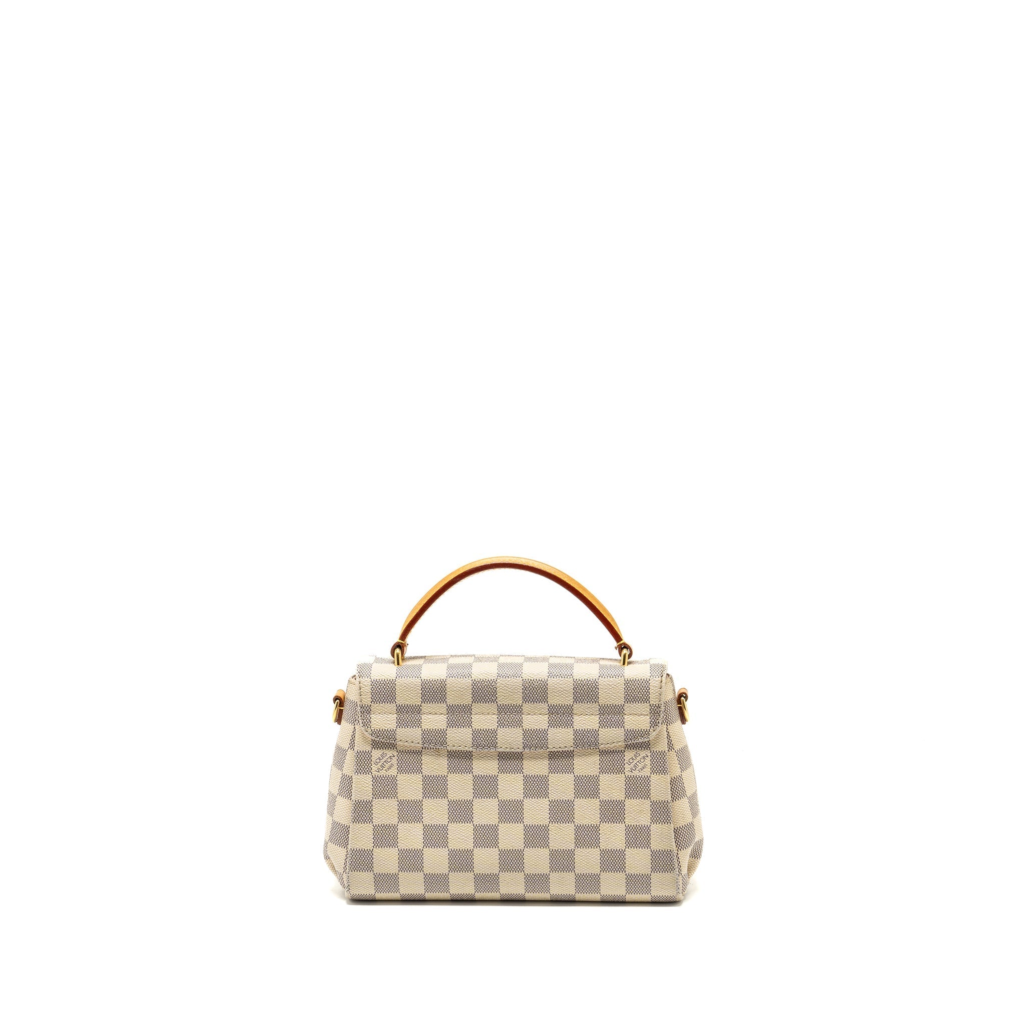 LOUIS VUITTON CROISETTE DAMIER AZUR CANVAS WHITE GHW