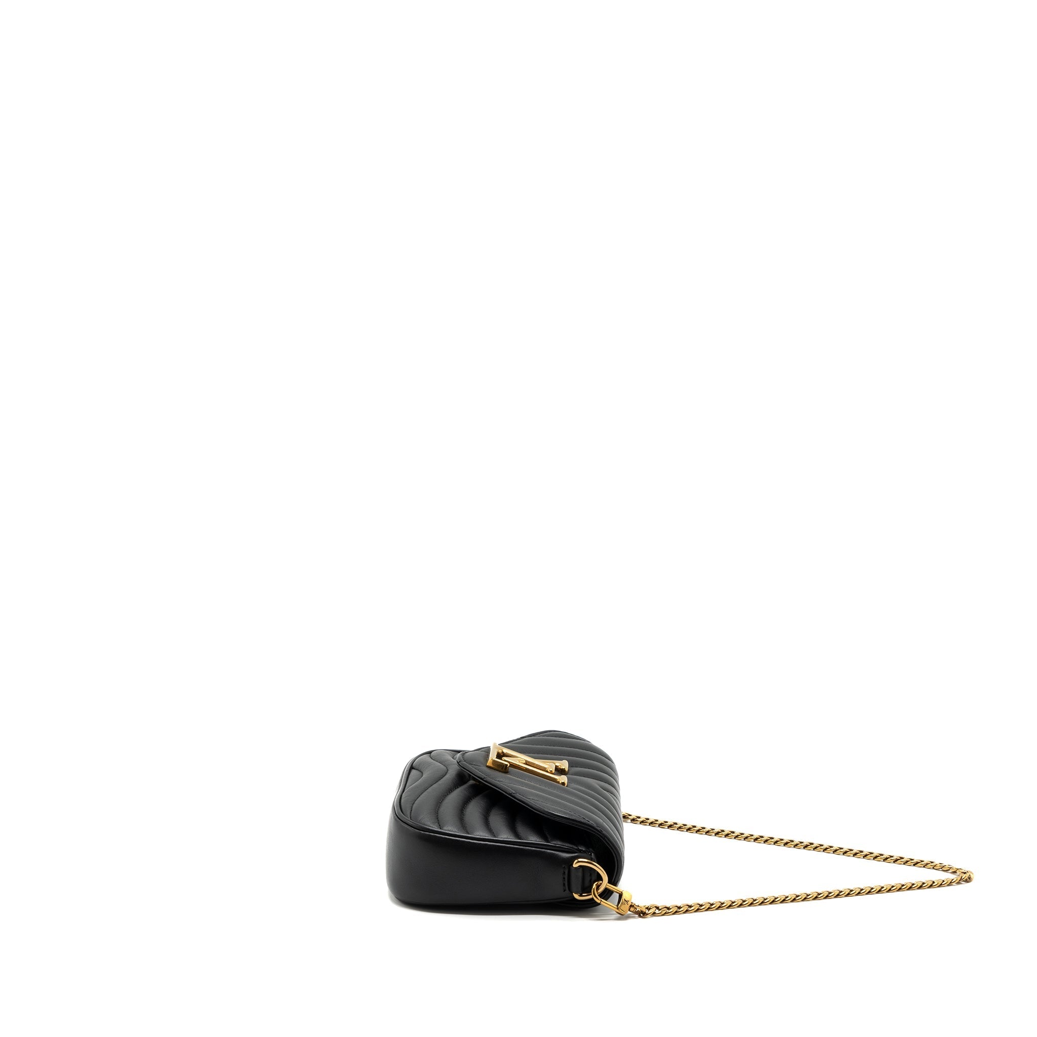 LOUIS VUITTON NEW WAVE MULTI POCHETTE CALFSKIN BLACK GHW