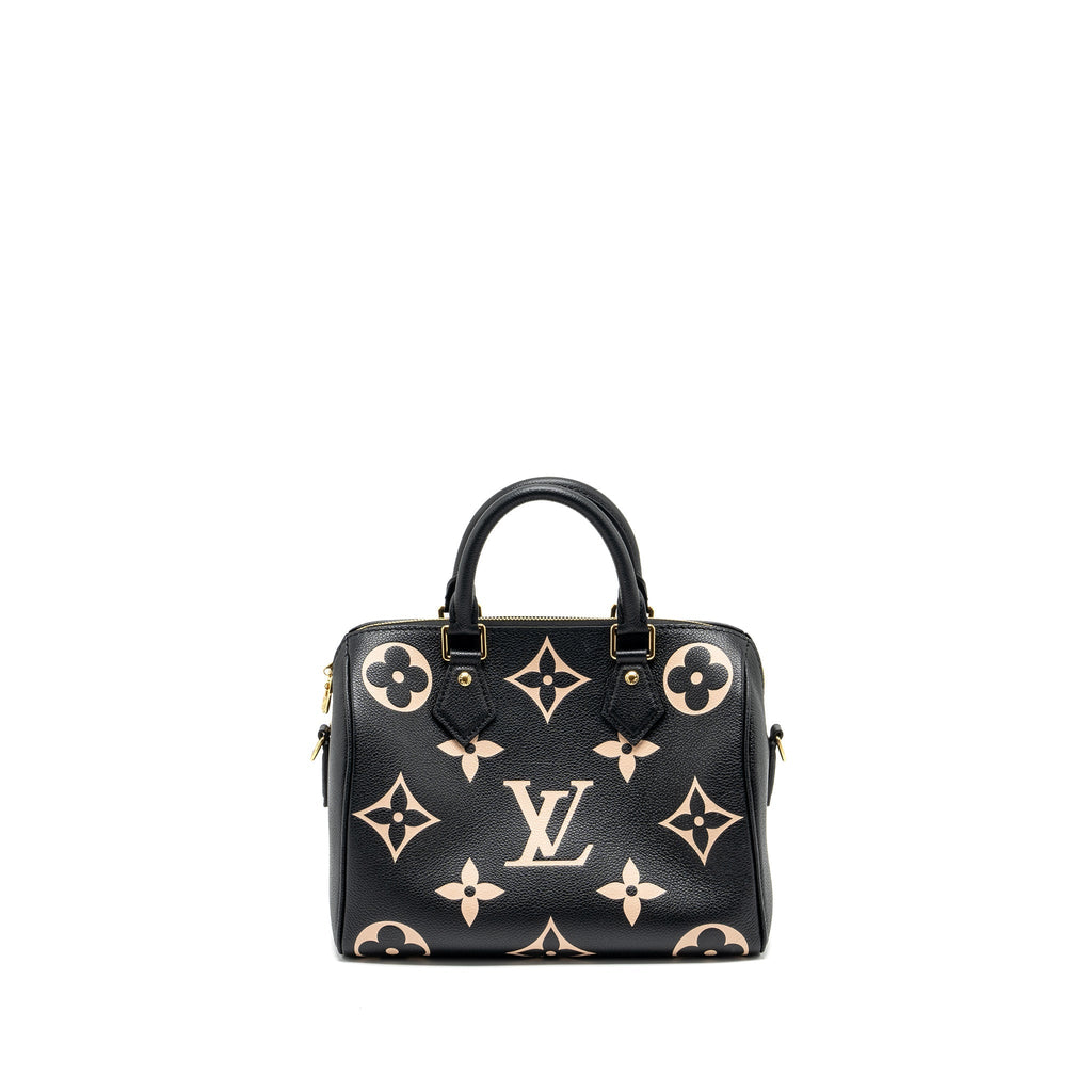 LOUIS VUTTION SPEEDY BANDOULIERE 25 BICOLOUR MONOGRAM EMPREINTE BLACK/MULTICOLOUR GHW