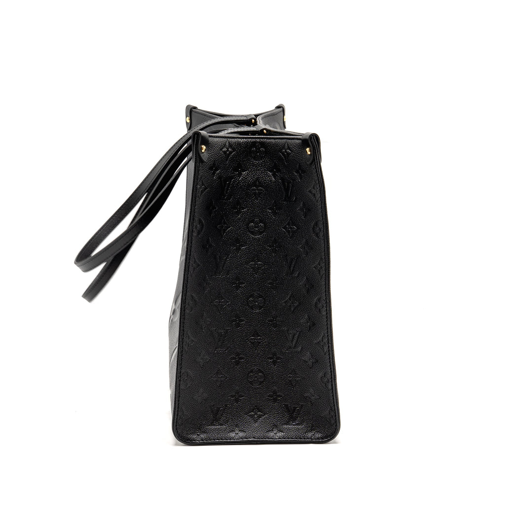 LOUIS VUITTON ONTHEGO GM MONOGRAM EMPREINTE LEATHER BLACK GHW
