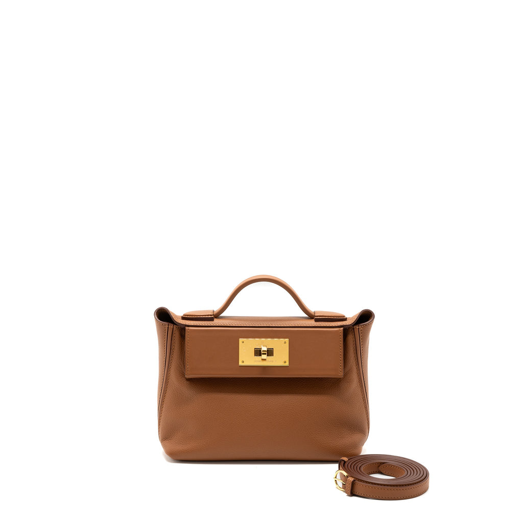 HERMES MINI 2424 EVERCOLOR/ SWIFT GOLD GHW