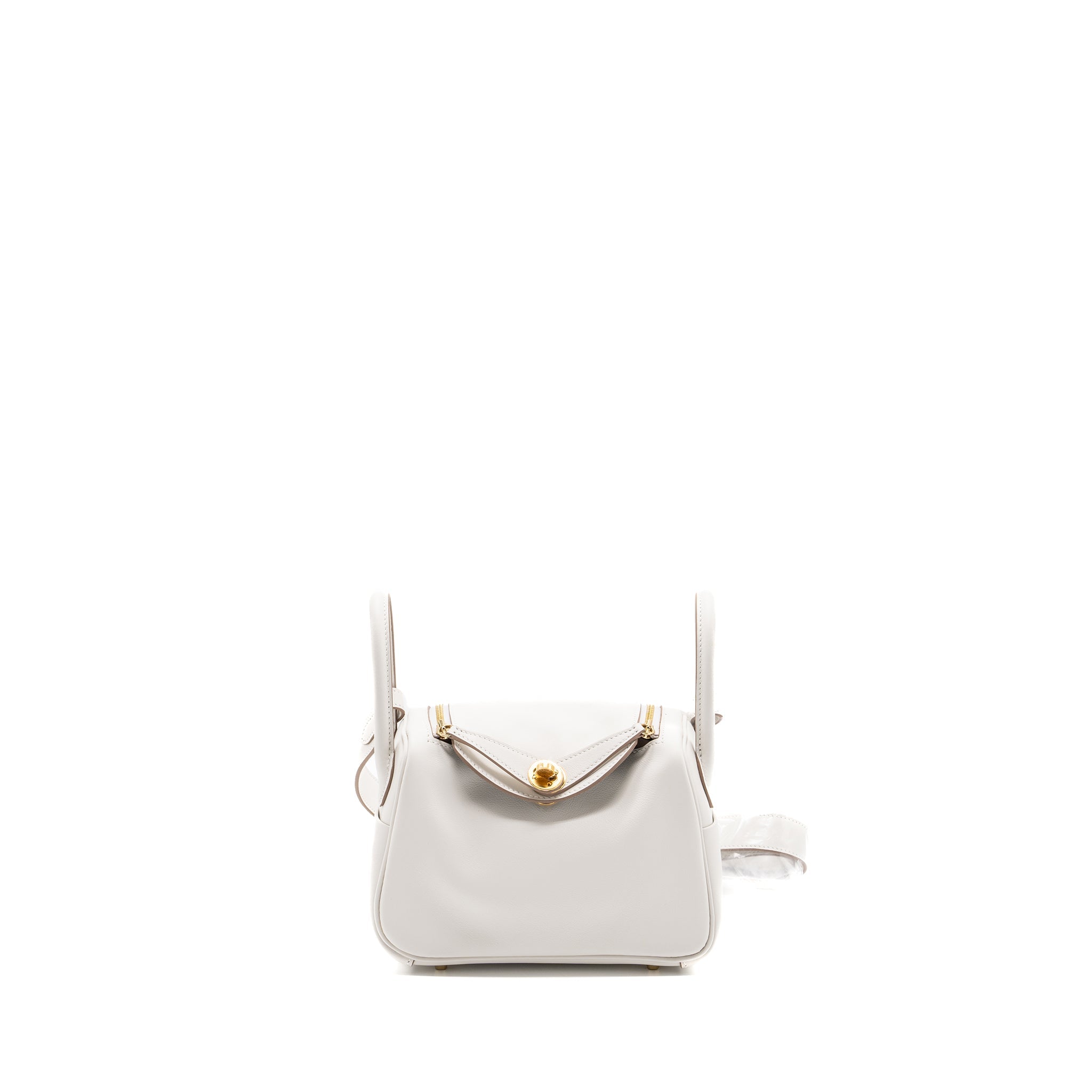 HERMES MINI LINDY SWIFT GRIS PALE / GRIS MEYER GHW