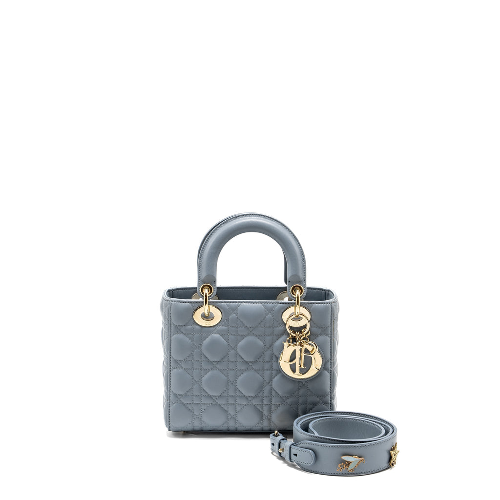 DIOR MY ABC SMALL LADY DIOR LAMBSKIN BLUE LGHW