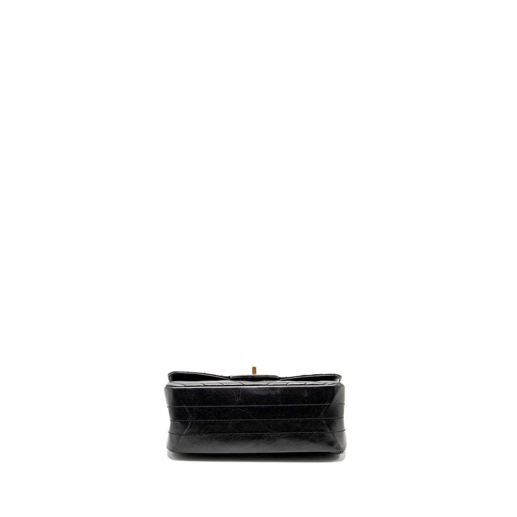 CHANEL MINI 2.55 REISSUE CHEVRON CALFSKIN BLACK GHW (MICROCHIP)