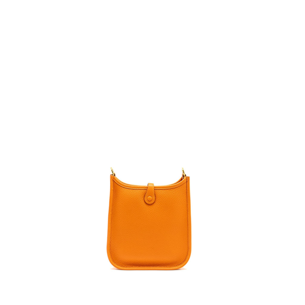 HERMES MINI EVELYNE CLEMENCE ORANGE GHW