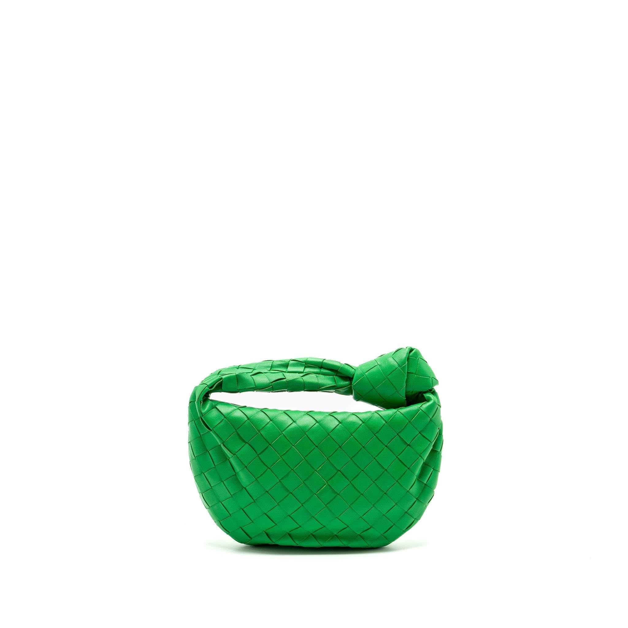 BOTTEGA VENETA MINI JODIE BAG LAMBSKIN GREEN GHW