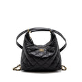 CHANEL 22B HOBO BAG LAMBSKIN BLACK GHW (MICROCHIP)