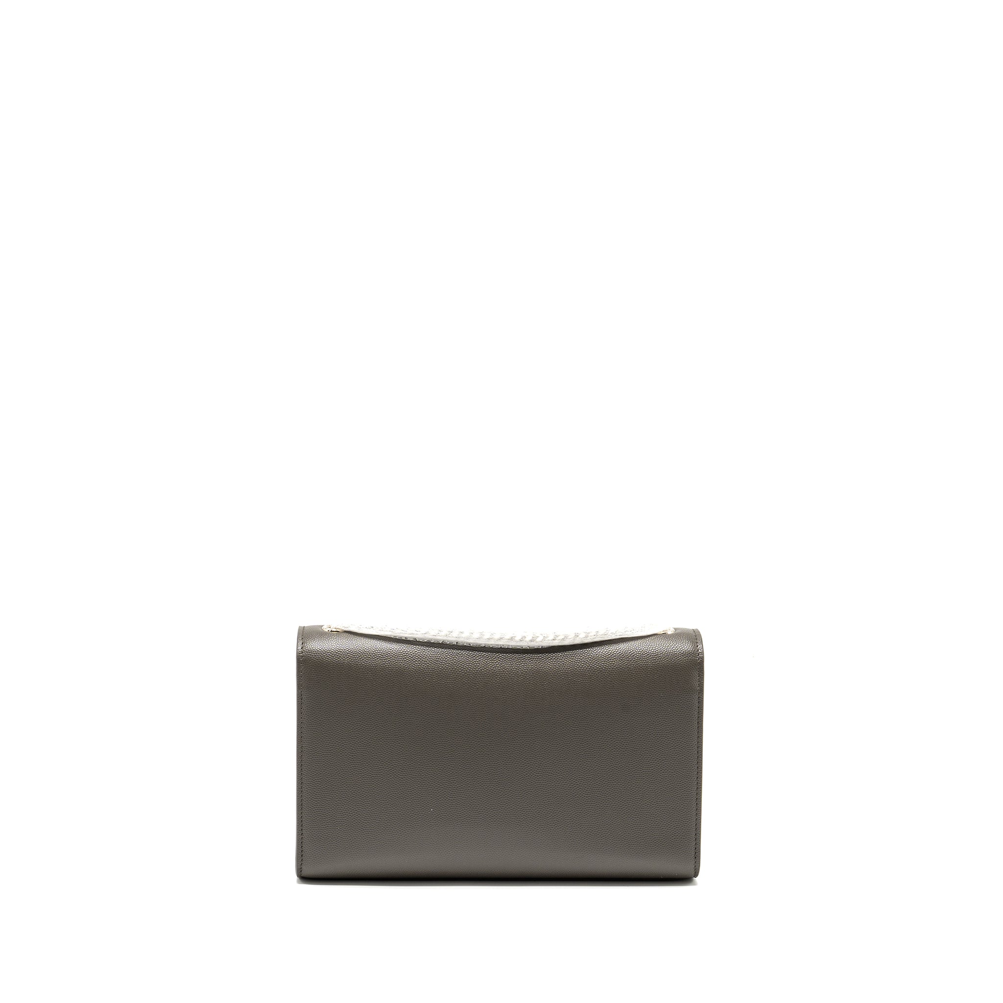 SAINT LAURENT/YSL MEDIUM KATE BAG GRAINED CALFSKIN GREY SHW