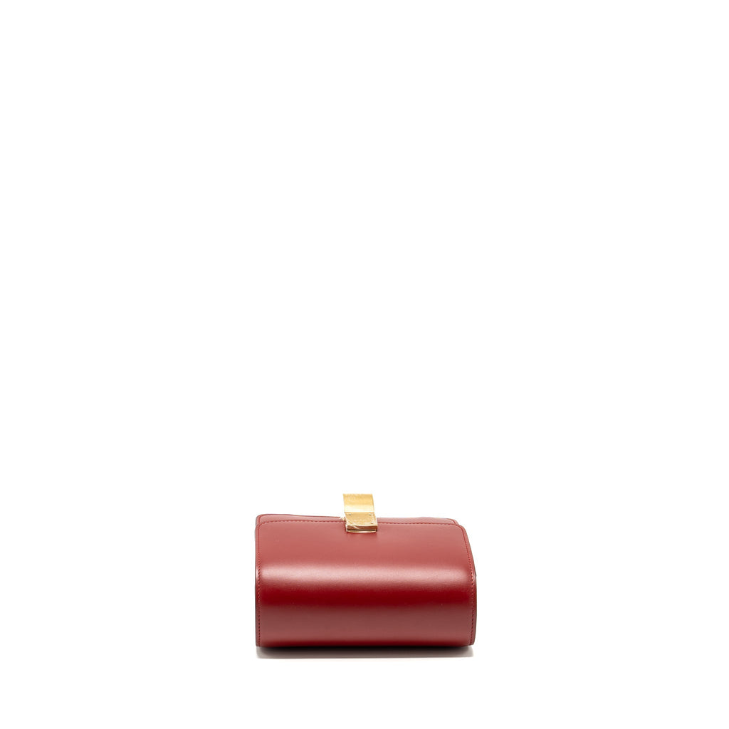 CELINE MINI CLASSIC BOX BAG CALFSKIN RED GHW