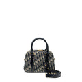 DIOR MEDIUM BOWLING BAG DIOR OBLIQUE CANVAS BLUE GHW