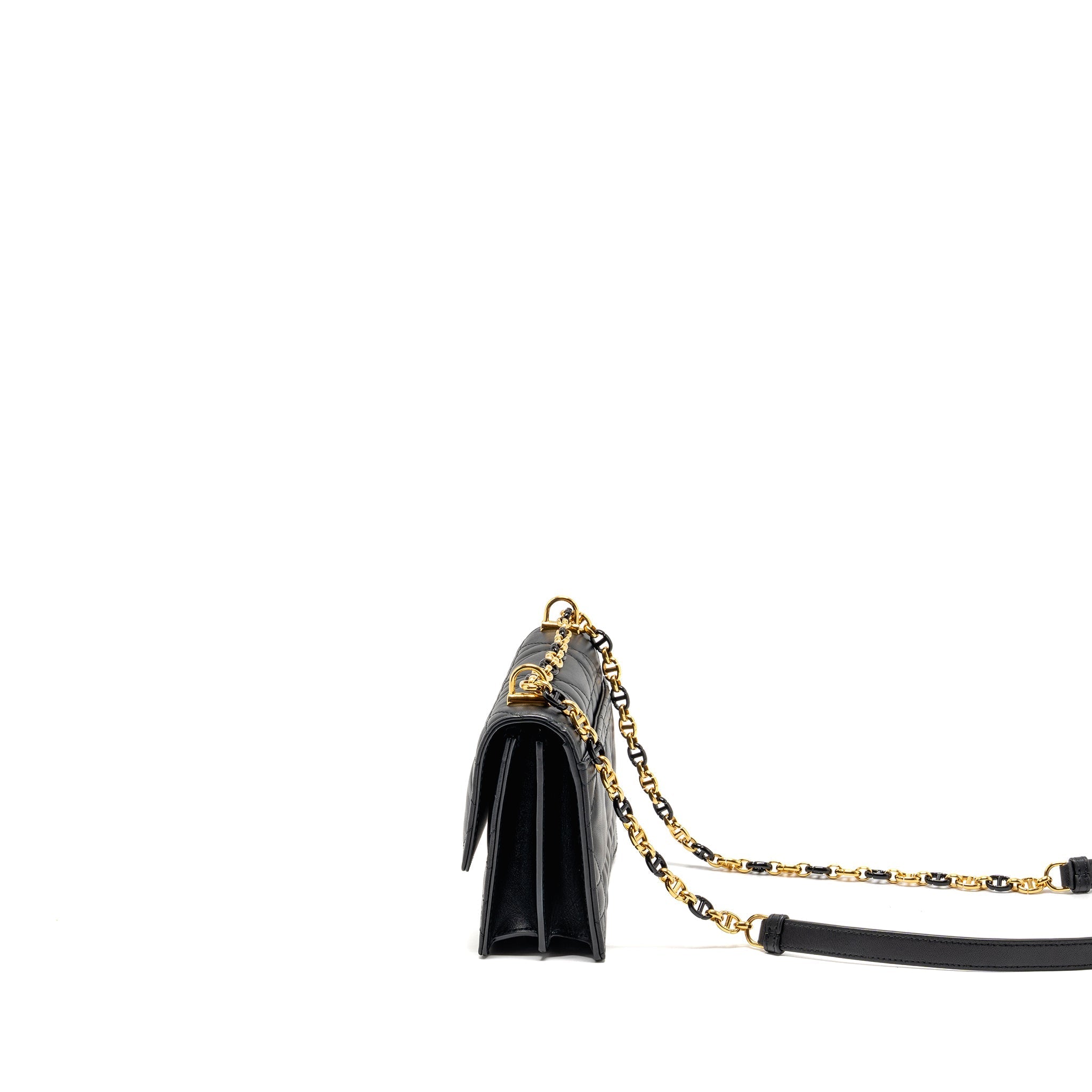 DIOR MISS CARO MINI BAG WITH CHAIN LAMBSKIN BLACK MULTICOLOUR HARDWARE