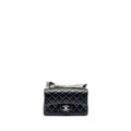 CHANEL MINI RECTANGULAR FLAP BAG LAMBSKIN BLACK SHW (MICROCHIP)