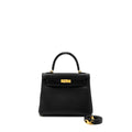 HERMES TOUCH KELLY 25 TOGO / LIZARD BLACK GHW