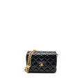 CHANEL 22A MINI SQUARE FLAP BAG LAMBSKIN BLACK GHW (MICROCHIP)