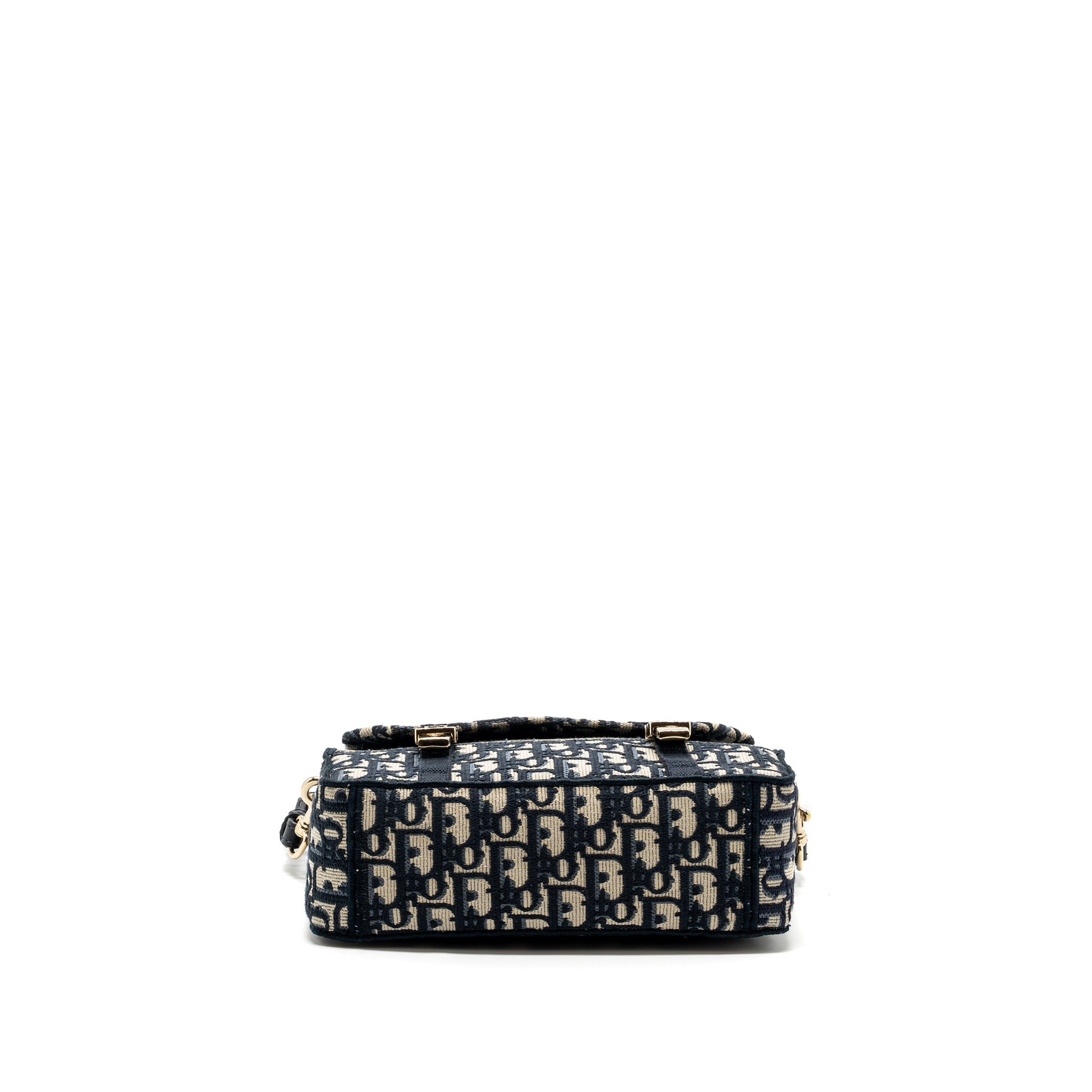 DIOR SMALL DIORCAMP BAG BLUE DIOR OBLIQUE EMBROIDERY GHW