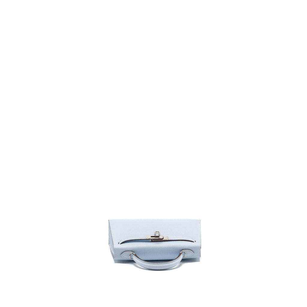 HERMES MINI KELLY II EPSOM BLUE BRUME SHW