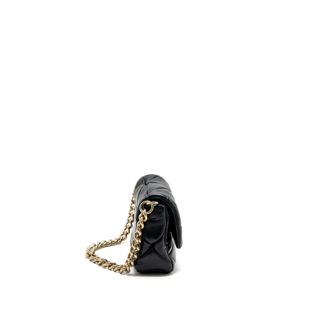 PRADA PATTINA IN PELLE NAPPA PATCH BLACK GHW