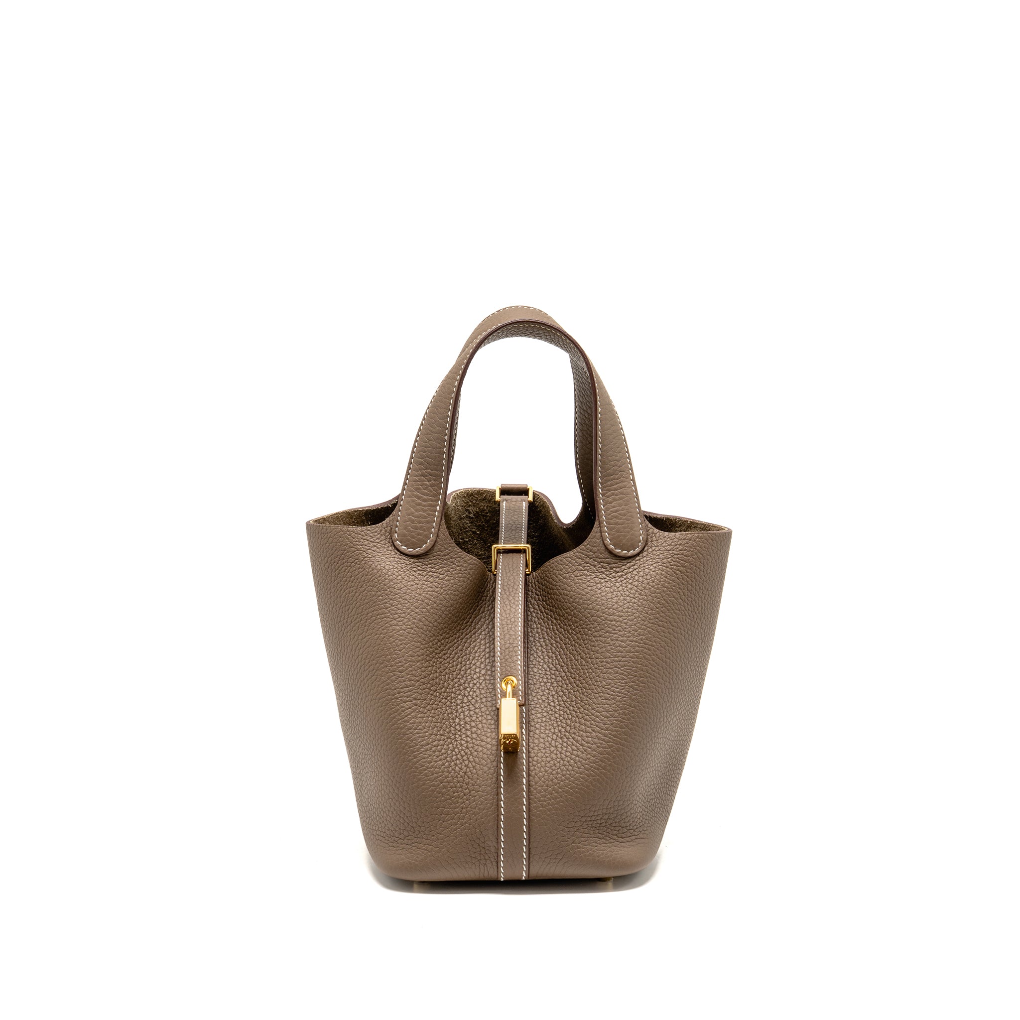 HERMES PICTON 18 LOCK BAG CLEMENCE ETOUPE GHW