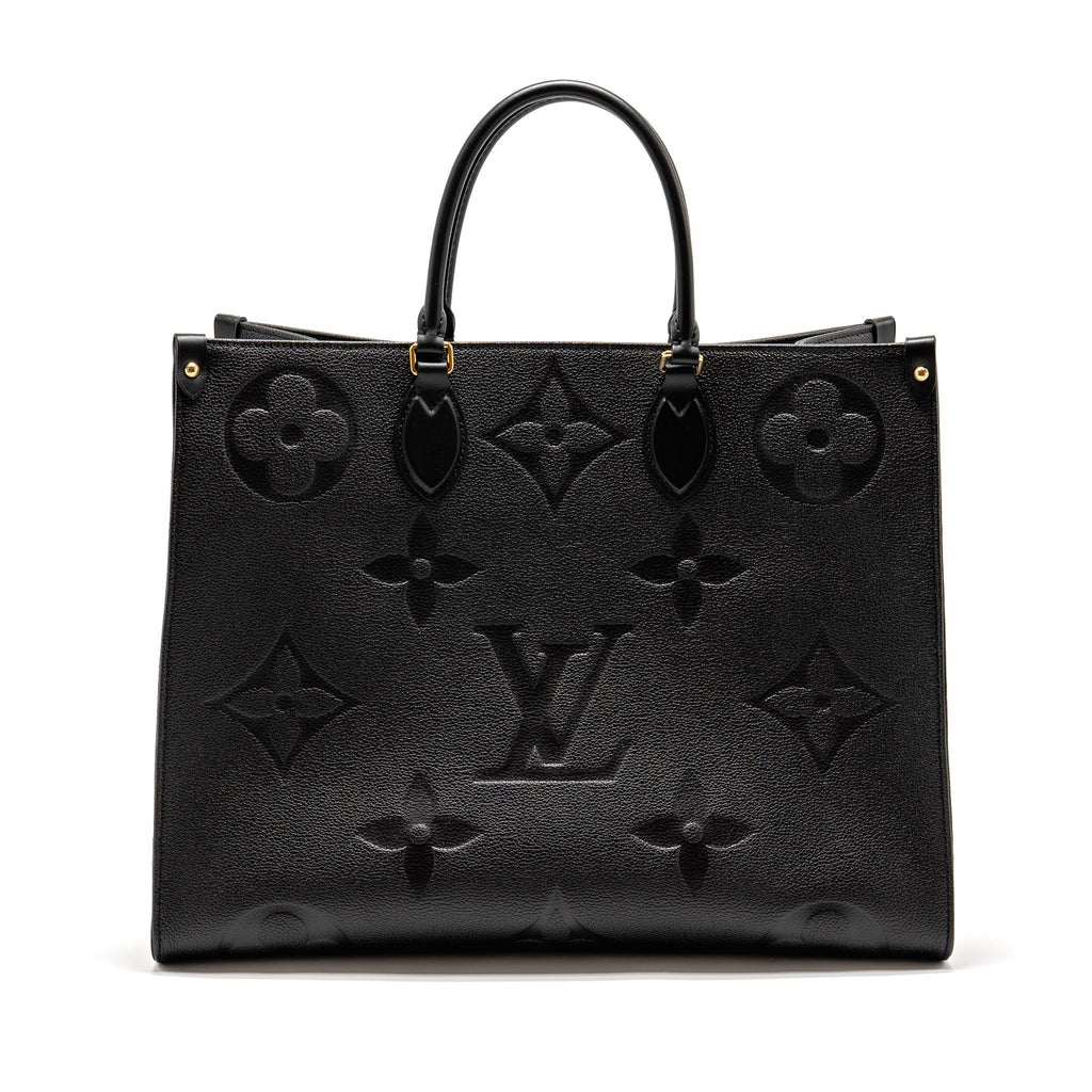 LOUIS VUITTON ONTHEGO GM MONOGRAM EMPREINTE LEATHER BLACK GHW