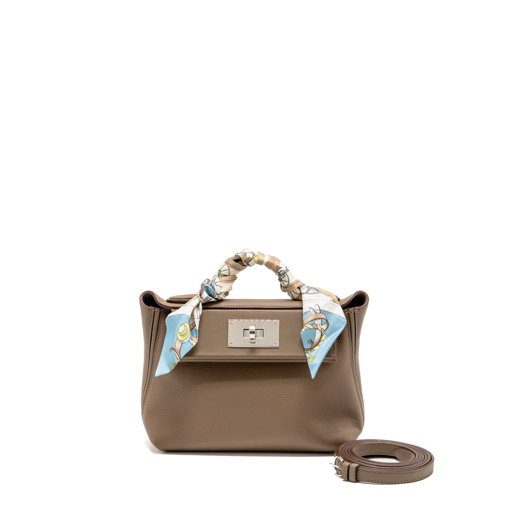 HERMES MINI 24/24 2424-21 BAG EVERCOLOR ETOUPE SHW