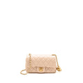 CHANEL PEARL CRUSH MINI RECTANGULAR FLAP BAG LAMBSKIN LIGHT PINK GHW (MICROCHIP)