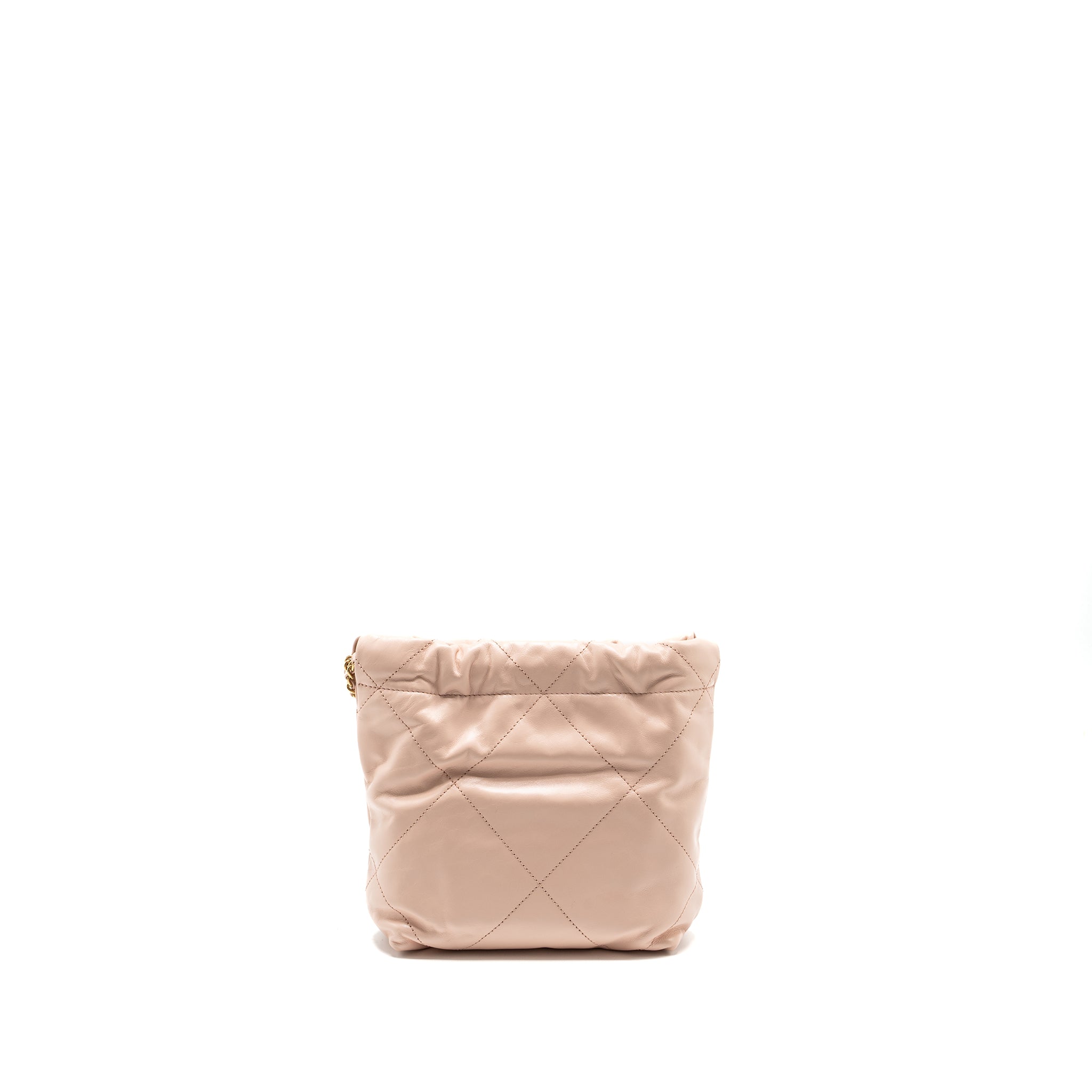 CHANEL MINI 22 BAG SHINY CALFSKIN PINK GHW (MICROCHIP)