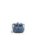 CHANEL SMALL BUCKET BAG DENIM BLUE LGHW (MICROCHIP)