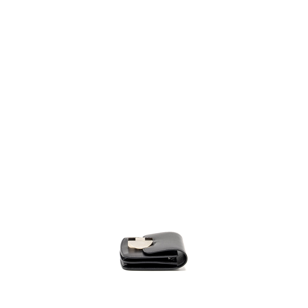 HERMES 2002 WALLET EVERCOLOR BLACK SHW