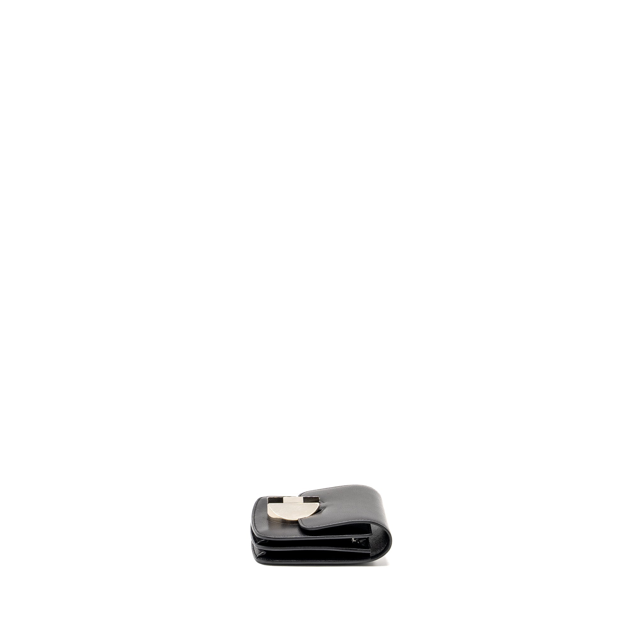 HERMES 2002 WALLET EVERCOLOR BLACK SHW