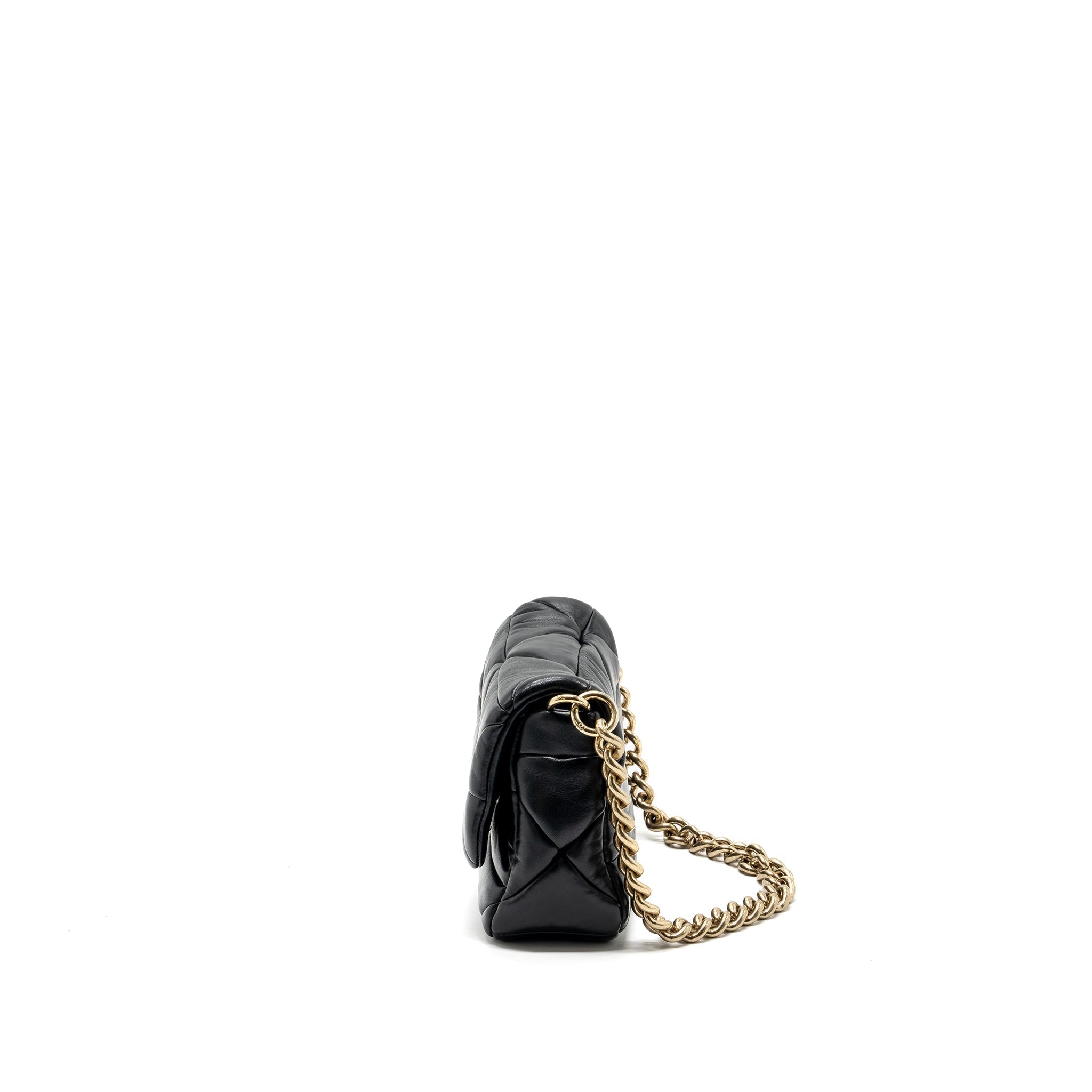 PRADA PATTINA IN PELLE NAPPA PATCH BLACK GHW